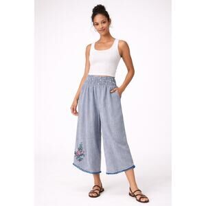 MSRP $59 ✨ World Market Wide Leg Boho Pants – Marked Size L (Perfect for M) ✨